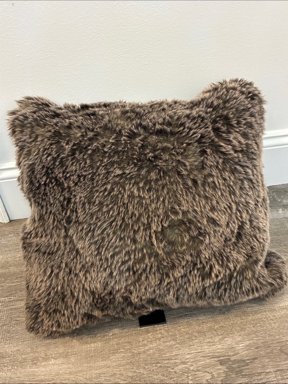 Cuddl Duds Faux Fur Accent Pillow in Dark Brown